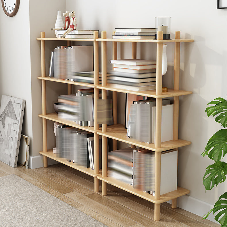 Rubber Wood Etagere Bookshelf Contemporary Open Bookshelf for Home Clearhalo 'Bookcases' 'furn' 'furn_bookcases' 'Furniture' 'furniture_bookcases' 'kitchen' 'kitchen_bookcases' 'Living Room Furniture' 'Office Furniture' 4826669