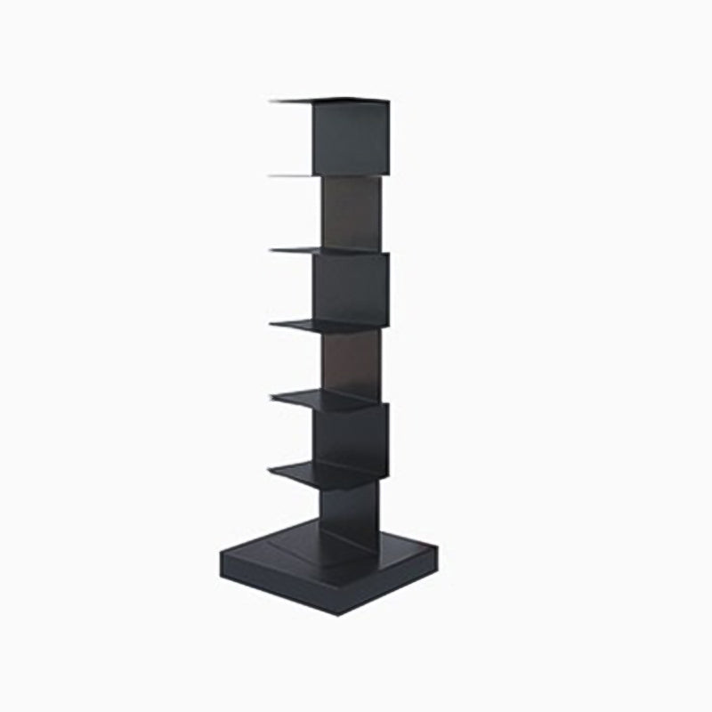 Modern Style Bookshelf Stainless Steel Shelf Bookcase for Home 13.8"L x 13.8"W x 42.9"H Black Clearhalo 'Bookcases' 'furn' 'furn_bookcases' 'Furniture' 'furniture_bookcases' 'kitchen' 'kitchen_bookcases' 'Living Room Furniture' 'Office Furniture' 4826694