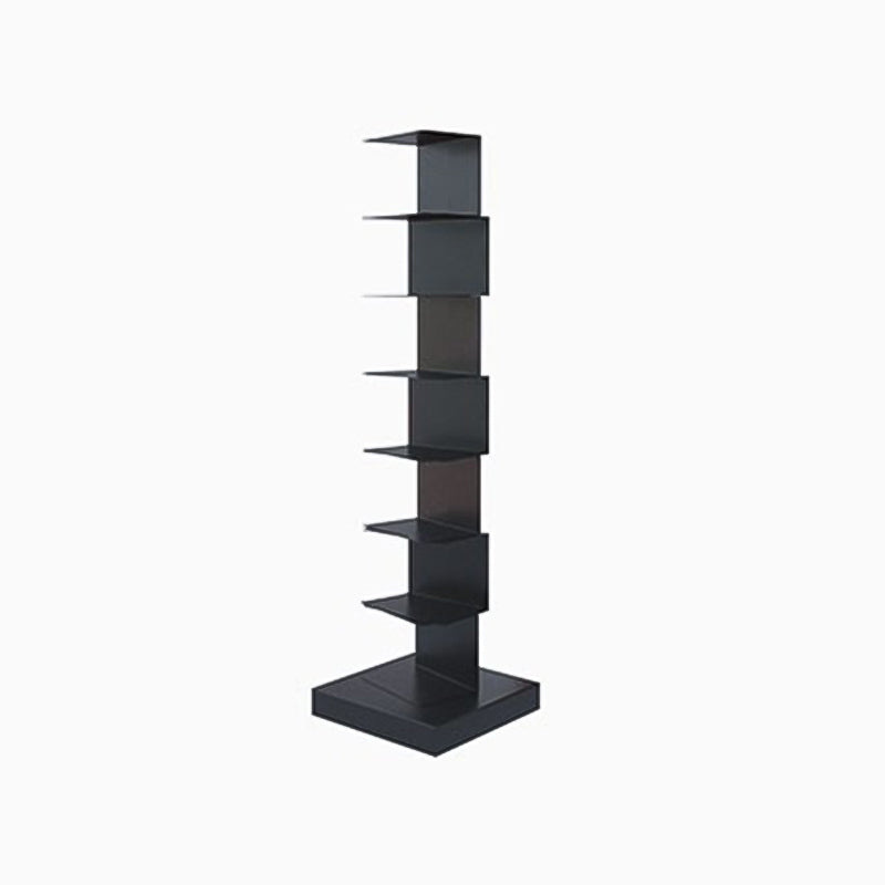 Modern Style Bookshelf Stainless Steel Shelf Bookcase for Home 13.8"L x 13.8"W x 49.6"H Black Clearhalo 'Bookcases' 'furn' 'furn_bookcases' 'Furniture' 'furniture_bookcases' 'kitchen' 'kitchen_bookcases' 'Living Room Furniture' 'Office Furniture' 4826697