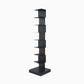 Modern Style Bookshelf Stainless Steel Shelf Bookcase for Home 13.8"L x 13.8"W x 56.7"H Black Clearhalo 'Bookcases' 'furn' 'furn_bookcases' 'Furniture' 'furniture_bookcases' 'kitchen' 'kitchen_bookcases' 'Living Room Furniture' 'Office Furniture' 4826698