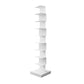 Modern Style Bookshelf Stainless Steel Shelf Bookcase for Home 13.8"L x 13.8"W x 70.1"H White Clearhalo 'Bookcases' 'furn' 'furn_bookcases' 'Furniture' 'furniture_bookcases' 'kitchen' 'kitchen_bookcases' 'Living Room Furniture' 'Office Furniture' 4826714