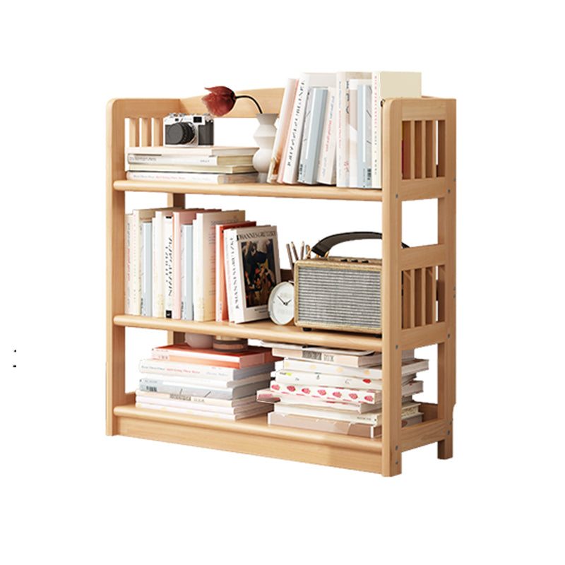 Contemporary Wooden Bookcase Open Back Bookcase for Home Office 31"L x 11"W x 31"H Natural Clearhalo 'Bookcases' 'furn' 'furn_bookcases' 'Furniture' 'furniture_bookcases' 'kitchen' 'kitchen_bookcases' 'Living Room Furniture' 'Office Furniture' 4826725