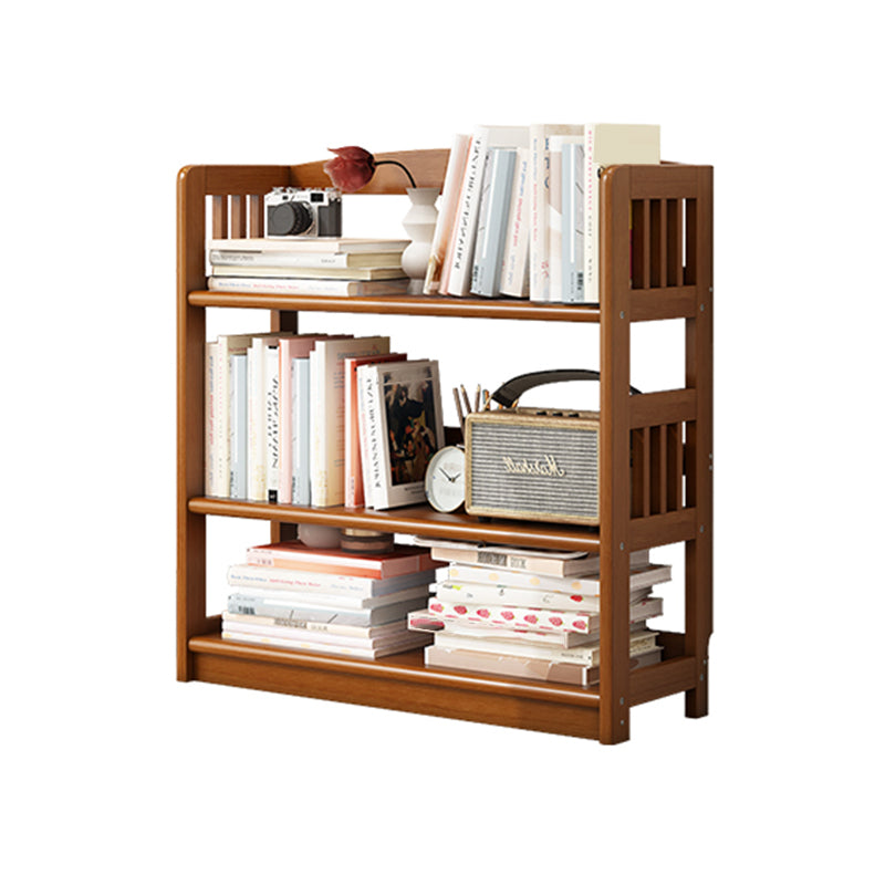 Contemporary Wooden Bookcase Open Back Bookcase for Home Office 31"L x 11"W x 31"H Light Brown Clearhalo 'Bookcases' 'furn' 'furn_bookcases' 'Furniture' 'furniture_bookcases' 'kitchen' 'kitchen_bookcases' 'Living Room Furniture' 'Office Furniture' 4826729