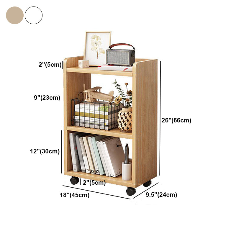 Contemporary Style Bookcase with Casters Bookshelf for Office and Dormitory Clearhalo 'Bookcases' 'furn' 'furn_bookcases' 'Furniture' 'furniture_bookcases' 'kitchen' 'kitchen_bookcases' 'Living Room Furniture' 'Office Furniture' 4826745