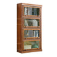 Wooden Barrister Bookcase Contemporary Closed Back Bookcase with Doors for Home Office 23.6"L x 12.8"W x 62.2"H Clearhalo 'Bookcases' 'furn' 'furn_bookcases' 'Furniture' 'furniture_bookcases' 'kitchen' 'kitchen_bookcases' 'Living Room Furniture' 'Office Furniture' 4826753