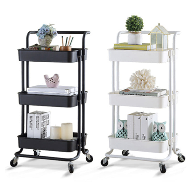 2/3/4-Shelf Modern Etagere Bookshelf with Steel Frame Plastic Bookshelf Clearhalo 'Bookcases' 'furn' 'furn_bookcases' 'Furniture' 'furniture_bookcases' 'kitchen' 'kitchen_bookcases' 'Living Room Furniture' 'Office Furniture' 4826789