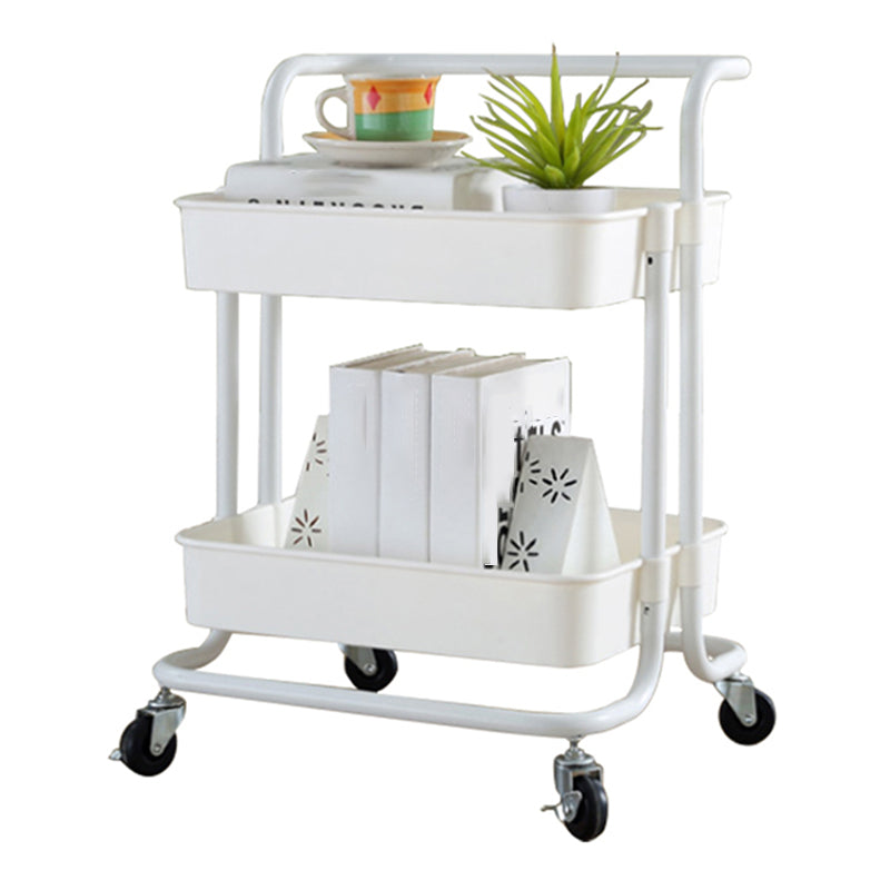 2/3/4-Shelf Modern Etagere Bookshelf with Steel Frame Plastic Bookshelf 16.9"L x 14.2"W x 22.8"H White Clearhalo 'Bookcases' 'furn' 'furn_bookcases' 'Furniture' 'furniture_bookcases' 'kitchen' 'kitchen_bookcases' 'Living Room Furniture' 'Office Furniture' 4826795