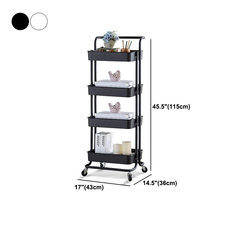 2/3/4-Shelf Modern Etagere Bookshelf with Steel Frame Plastic Bookshelf Clearhalo 'Bookcases' 'furn' 'furn_bookcases' 'Furniture' 'furniture_bookcases' 'kitchen' 'kitchen_bookcases' 'Living Room Furniture' 'Office Furniture' 4826809