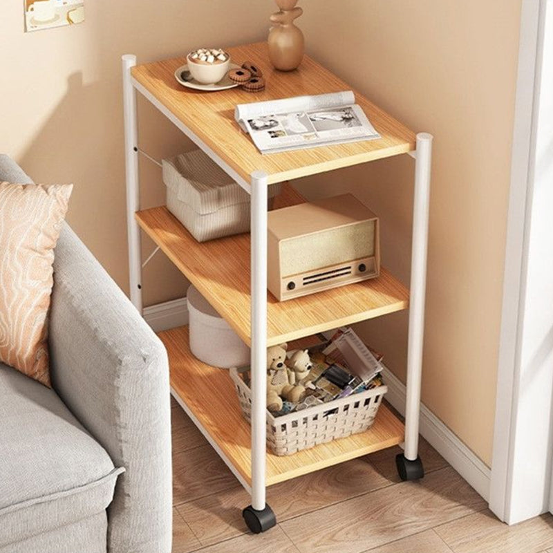 Modern Style Wooden Bookshelf Open Shelf Bookcase with Caster Wheels Clearhalo 'Bookcases' 'furn' 'furn_bookcases' 'Furniture' 'furniture_bookcases' 'kitchen' 'kitchen_bookcases' 'Living Room Furniture' 'Office Furniture' 4826810