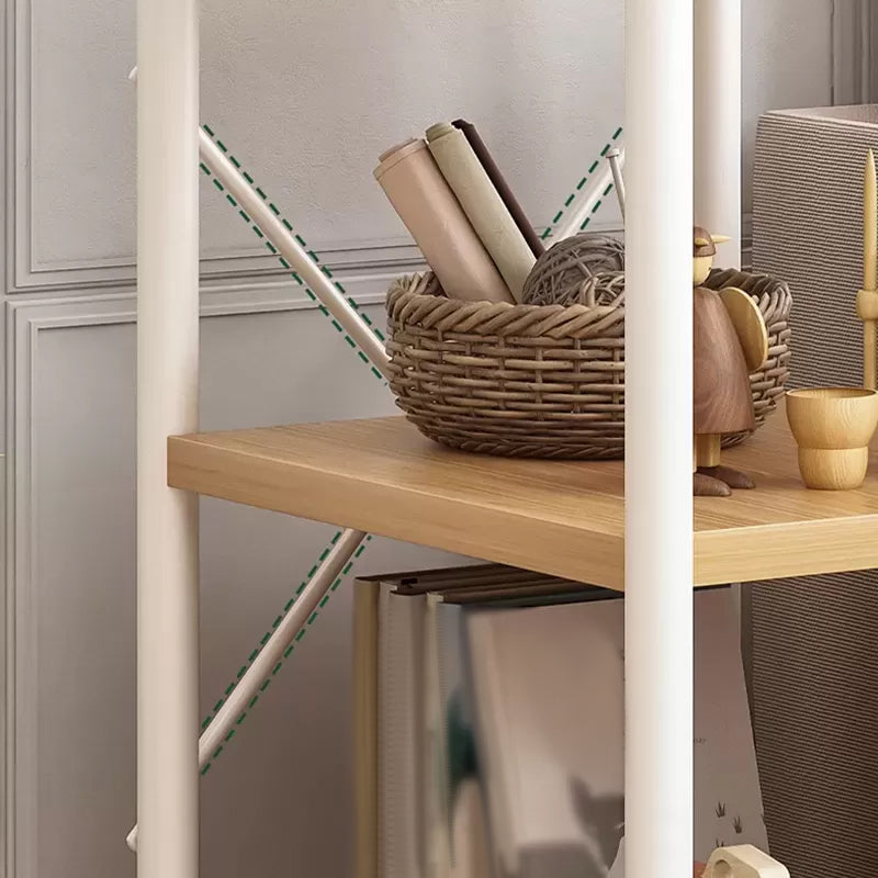 Modern Style Wooden Bookshelf Open Shelf Bookcase with Caster Wheels Clearhalo 'Bookcases' 'furn' 'furn_bookcases' 'Furniture' 'furniture_bookcases' 'kitchen' 'kitchen_bookcases' 'Living Room Furniture' 'Office Furniture' 4826816