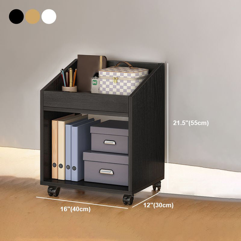 Modern Style Wooden Bookshelf Open Shelf Bookcase with Caster Wheels Clearhalo 'Bookcases' 'furn' 'furn_bookcases' 'Furniture' 'furniture_bookcases' 'kitchen' 'kitchen_bookcases' 'Living Room Furniture' 'Office Furniture' 4826831