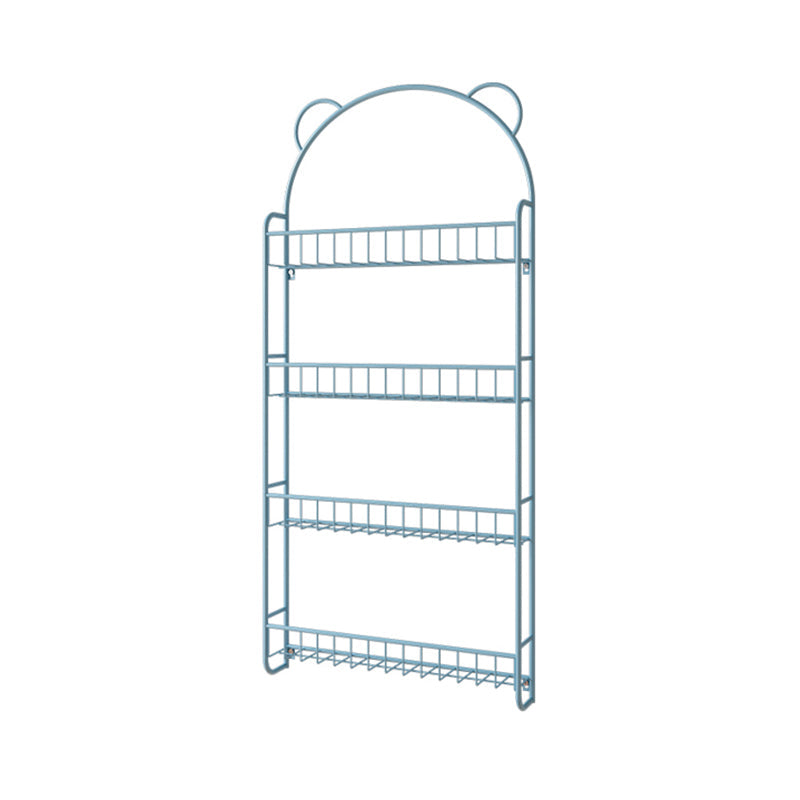 Modern Metal Floating Bookcase Closed Back Wall Mounted Book Shelf 26.4"L x 4.5"W x 59.8"H Blue Clearhalo 'Bookcases' 'furn' 'furn_bookcases' 'Furniture' 'furniture_bookcases' 'kitchen' 'kitchen_bookcases' 'Living Room Furniture' 'Office Furniture' 4826835