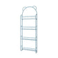 Modern Metal Floating Bookcase Closed Back Wall Mounted Book Shelf 20.5"L x 4.5"W x 56.1"H Blue Clearhalo 'Bookcases' 'furn' 'furn_bookcases' 'Furniture' 'furniture_bookcases' 'kitchen' 'kitchen_bookcases' 'Living Room Furniture' 'Office Furniture' 4826838