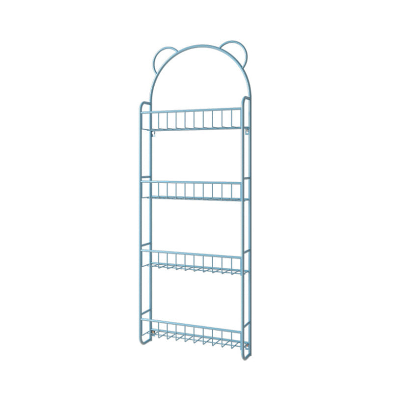 Modern Metal Floating Bookcase Closed Back Wall Mounted Book Shelf 20.5"L x 4.5"W x 56.1"H Blue Clearhalo 'Bookcases' 'furn' 'furn_bookcases' 'Furniture' 'furniture_bookcases' 'kitchen' 'kitchen_bookcases' 'Living Room Furniture' 'Office Furniture' 4826838