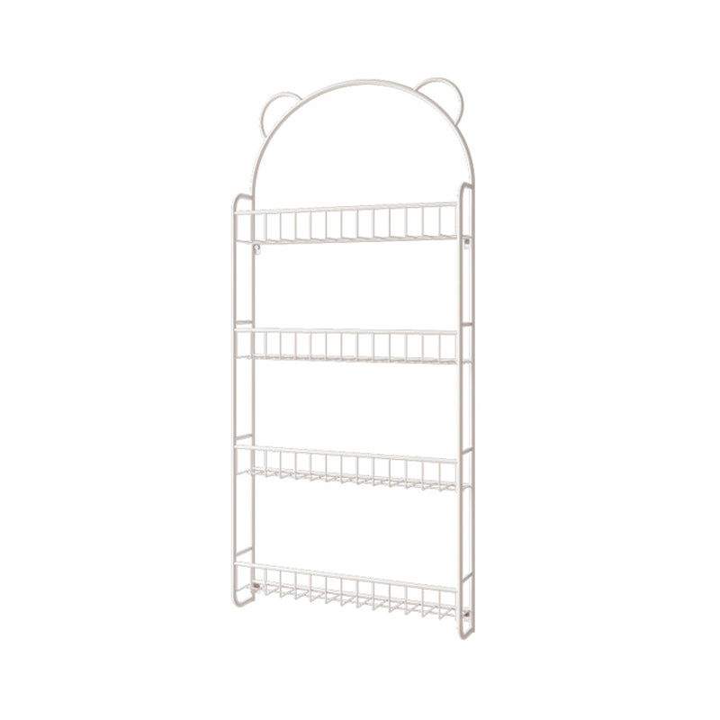 Modern Metal Floating Bookcase Closed Back Wall Mounted Book Shelf 26.4"L x 4.5"W x 59.8"H White Clearhalo 'Bookcases' 'furn' 'furn_bookcases' 'Furniture' 'furniture_bookcases' 'kitchen' 'kitchen_bookcases' 'Living Room Furniture' 'Office Furniture' 4826840