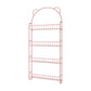 Modern Metal Floating Bookcase Closed Back Wall Mounted Book Shelf 26.4"L x 4.5"W x 59.8"H Pink Clearhalo 'Bookcases' 'furn' 'furn_bookcases' 'Furniture' 'furniture_bookcases' 'kitchen' 'kitchen_bookcases' 'Living Room Furniture' 'Office Furniture' 4826843