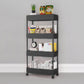 Contemporary Vertical Etagere Bookshelf with Metal Frame Plastic Bookshelf Black Clearhalo 'Bookcases' 'furn' 'furn_bookcases' 'Furniture' 'furniture_bookcases' 'kitchen' 'kitchen_bookcases' 'Living Room Furniture' 'Office Furniture' 4826868