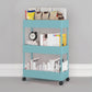 Contemporary Vertical Etagere Bookshelf with Metal Frame Plastic Bookshelf Blue Clearhalo 'Bookcases' 'furn' 'furn_bookcases' 'Furniture' 'furniture_bookcases' 'kitchen' 'kitchen_bookcases' 'Living Room Furniture' 'Office Furniture' 4826872