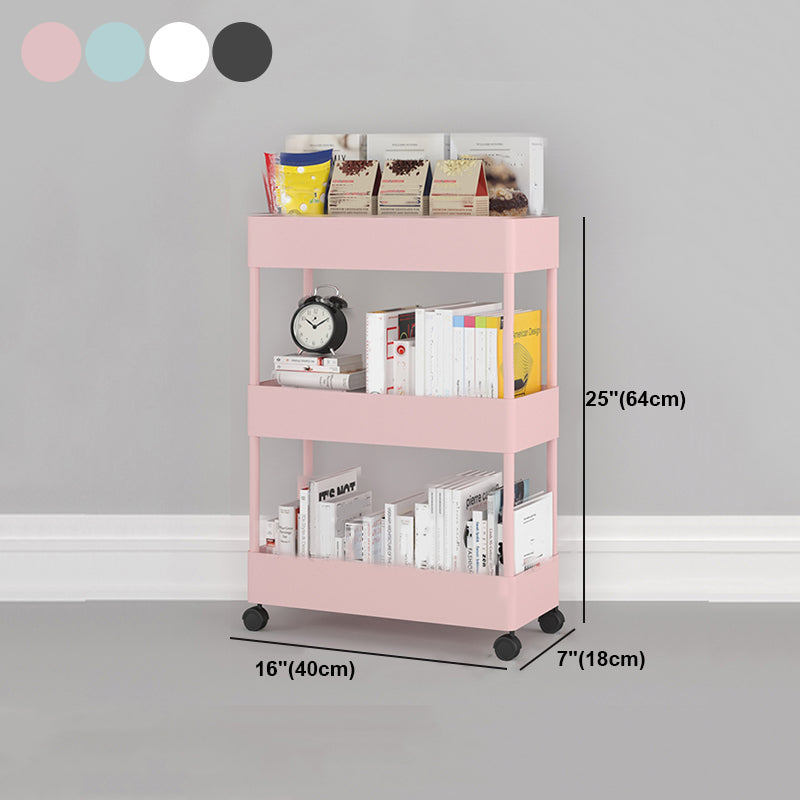 Contemporary Vertical Etagere Bookshelf with Metal Frame Plastic Bookshelf Clearhalo 'Bookcases' 'furn' 'furn_bookcases' 'Furniture' 'furniture_bookcases' 'kitchen' 'kitchen_bookcases' 'Living Room Furniture' 'Office Furniture' 4826877