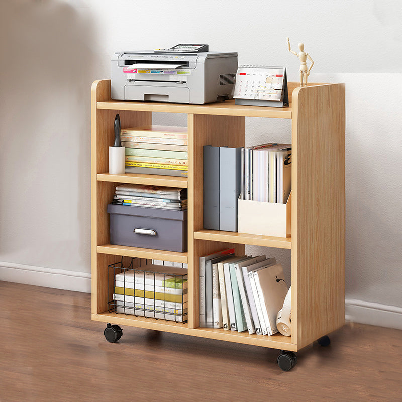 Contemporary Style Bookcase Wooden Book Shelf for Home Office 23.6"L x 9.4"W x 26"H Natural Clearhalo 'Bookcases' 'furn' 'furn_bookcases' 'Furniture' 'furniture_bookcases' 'kitchen' 'kitchen_bookcases' 'Living Room Furniture' 'Office Furniture' 4826897