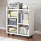 Contemporary Style Bookcase Wooden Book Shelf for Home Office 23.6"L x 9.4"W x 26"H White Clearhalo 'Bookcases' 'furn' 'furn_bookcases' 'Furniture' 'furniture_bookcases' 'kitchen' 'kitchen_bookcases' 'Living Room Furniture' 'Office Furniture' 4826901
