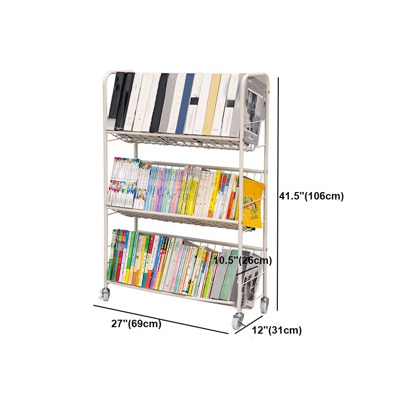 Contemporary Style Bookshelf White Bookcase for Home Office Study Room Clearhalo 'Bookcases' 'furn' 'furn_bookcases' 'Furniture' 'furniture_bookcases' 'kitchen' 'kitchen_bookcases' 'Living Room Furniture' 'Office Furniture' 4826927