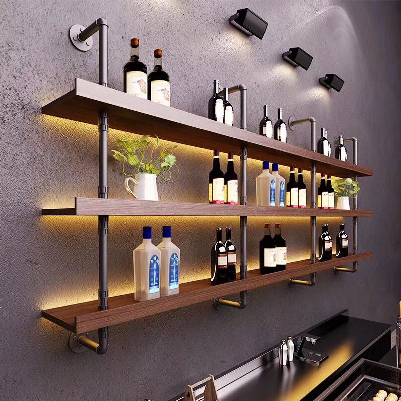 Industrial Style Bookshelf Wall Mounted Shelf Bookcase for Home Clearhalo 'Bookcases' 'furn' 'furn_bookcases' 'Furniture' 'furniture_bookcases' 'kitchen' 'kitchen_bookcases' 'Living Room Furniture' 'Office Furniture' 4826930
