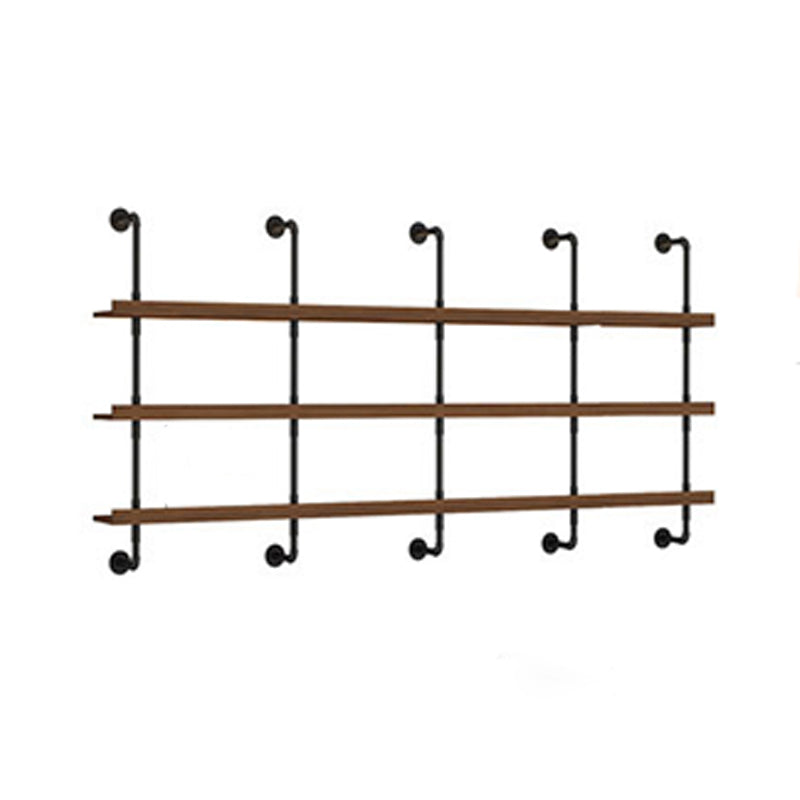 Industrial Style Bookshelf Wall Mounted Shelf Bookcase for Home 98.4"L x 8.7"W x 43.3"H Clearhalo 'Bookcases' 'furn' 'furn_bookcases' 'Furniture' 'furniture_bookcases' 'kitchen' 'kitchen_bookcases' 'Living Room Furniture' 'Office Furniture' 4826934