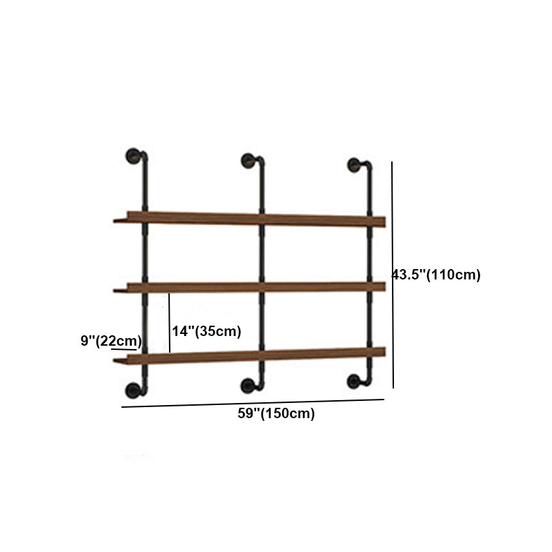 Industrial Style Bookshelf Wall Mounted Shelf Bookcase for Home Clearhalo 'Bookcases' 'furn' 'furn_bookcases' 'Furniture' 'furniture_bookcases' 'kitchen' 'kitchen_bookcases' 'Living Room Furniture' 'Office Furniture' 4826943