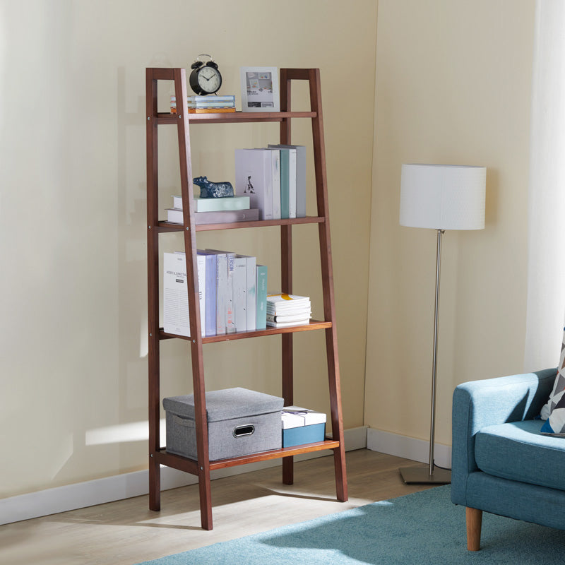 Modern Style Open Bookshelf Ladder Wooden Shelf Bookcase for Home Clearhalo 'Bookcases' 'furn' 'furn_bookcases' 'Furniture' 'furniture_bookcases' 'kitchen' 'kitchen_bookcases' 'Living Room Furniture' 'Office Furniture' 4826949