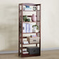 Modern Style Open Bookshelf Ladder Wooden Shelf Bookcase for Home 23.6"L x 11"W x 63"H Brown Clearhalo 'Bookcases' 'furn' 'furn_bookcases' 'Furniture' 'furniture_bookcases' 'kitchen' 'kitchen_bookcases' 'Living Room Furniture' 'Office Furniture' 4826953