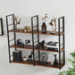 Wall Unit Industrial Bookshelf with Iron Frame Pine Wood Bookshelf Clearhalo 'Bookcases' 'furn' 'furn_bookcases' 'Furniture' 'furniture_bookcases' 'kitchen' 'kitchen_bookcases' 'Living Room Furniture' 'Office Furniture' 4826965