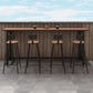 Outdoor 42-inch Height Bar Table Industrial Style Wood Top Bar Table 110.2"L x 15.7"W x 41.3"H Black Without Chairs Clearhalo 'Bar Furniture' 'Bar Tables' 'bar_tables' 'furn' 'furn_bar_tables' 'Furniture' 'furniture_bar_tables' 'Kitchen & Dining Furniture' 4829059