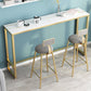 Glam Style Bar Table 42-inch Height Stone Top and Metal Base Bistro Table Clearhalo 'Bar Furniture' 'Bar Tables' 'bar_tables' 'furn' 'furn_bar_tables' 'Furniture' 'furniture_bar_tables' 'Kitchen & Dining Furniture' 4829097