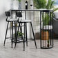 Kitchen Stone Top Counter Table Metal Base 42-inch Height Nordic Bar Table 70.9"L x 15.7"W x 41.3"H Black Without Chairs Clearhalo 'Bar Furniture' 'Bar Tables' 'bar_tables' 'furn' 'furn_bar_tables' 'Furniture' 'furniture_bar_tables' 'Kitchen & Dining Furniture' 4829114