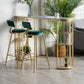 Kitchen Stone Top Counter Table Metal Base 42-inch Height Nordic Bar Table Clearhalo 'Bar Furniture' 'Bar Tables' 'bar_tables' 'furn' 'furn_bar_tables' 'Furniture' 'furniture_bar_tables' 'Kitchen & Dining Furniture' 4829119