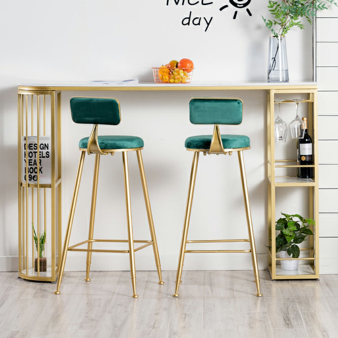Kitchen Stone Top Counter Table Metal Base 42-inch Height Nordic Bar Table Clearhalo 'Bar Furniture' 'Bar Tables' 'bar_tables' 'furn' 'furn_bar_tables' 'Furniture' 'furniture_bar_tables' 'Kitchen & Dining Furniture' 4829120