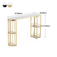 Kitchen Stone Top Counter Table Metal Base 42-inch Height Nordic Bar Table Clearhalo 'Bar Furniture' 'Bar Tables' 'bar_tables' 'furn' 'furn_bar_tables' 'Furniture' 'furniture_bar_tables' 'Kitchen & Dining Furniture' 4829128