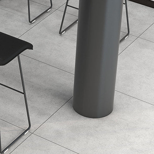 Modern Black Iron Bar Dining Table with White Stone Top Indoor Bistro Table Clearhalo 'Bar Furniture' 'Bar Tables' 'bar_tables' 'furn' 'furn_bar_tables' 'Furniture' 'furniture_bar_tables' 'Kitchen & Dining Furniture' 4829135