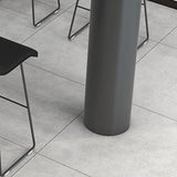 Modern Black Iron Bar Dining Table with White Stone Top Indoor Bistro Table Clearhalo 'Bar Furniture' 'Bar Tables' 'bar_tables' 'furn' 'furn_bar_tables' 'Furniture' 'furniture_bar_tables' 'Kitchen & Dining Furniture' 4829135