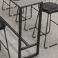 Modern Black Iron Bar Dining Table with Stone Top Rectangle Indoor Bistro Table Clearhalo 'Bar Furniture' 'Bar Tables' 'bar_tables' 'furn' 'furn_bar_tables' 'Furniture' 'furniture_bar_tables' 'Kitchen & Dining Furniture' 4829154