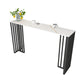 Modern Iron Bar Dining Table with Stone Top Rectangle Indoor Bistro Table White Without Chairs Clearhalo 'Bar Furniture' 'Bar Tables' 'bar_tables' 'furn' 'furn_bar_tables' 'Furniture' 'furniture_bar_tables' 'Kitchen & Dining Furniture' 4829186