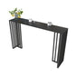 Modern Iron Bar Dining Table with Stone Top Rectangle Indoor Bistro Table Black Without Chairs Clearhalo 'Bar Furniture' 'Bar Tables' 'bar_tables' 'furn' 'furn_bar_tables' 'Furniture' 'furniture_bar_tables' 'Kitchen & Dining Furniture' 4829191