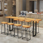 Modern Style Dining Table Wooden Bar Counter Table for Kitchen 55.1"L x 17.7"W x 41.3"H Without Chairs Clearhalo 'Bar Furniture' 'Bar Tables' 'bar_tables' 'furn' 'furn_bar_tables' 'Furniture' 'furniture_bar_tables' 'Kitchen & Dining Furniture' 4829269