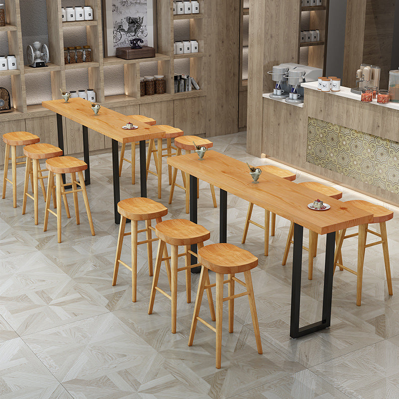 Modern Style Dining Table Wooden Bar Counter Table for Kitchen Clearhalo 'Bar Furniture' 'Bar Tables' 'bar_tables' 'furn' 'furn_bar_tables' 'Furniture' 'furniture_bar_tables' 'Kitchen & Dining Furniture' 4829270