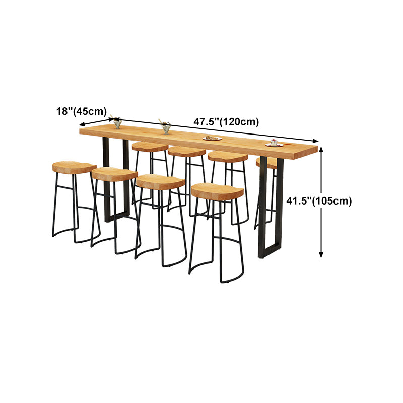 Modern Style Dining Table Wooden Bar Counter Table for Kitchen Clearhalo 'Bar Furniture' 'Bar Tables' 'bar_tables' 'furn' 'furn_bar_tables' 'Furniture' 'furniture_bar_tables' 'Kitchen & Dining Furniture' 4829286