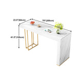 Nordic Rectangle Sintered Stone Table Dining Bar Counter Table for Kitchen Clearhalo 'Bar Furniture' 'Bar Tables' 'bar_tables' 'furn' 'furn_bar_tables' 'Furniture' 'furniture_bar_tables' 'Kitchen & Dining Furniture' 4829309