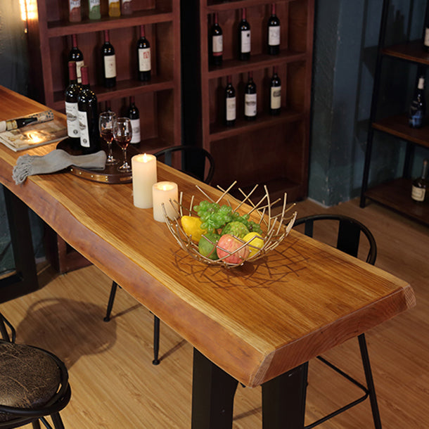 Industrial Dining Rectangle Table Wooden Bar Counter Table for Kitchen Clearhalo 'Bar Furniture' 'Bar Tables' 'bar_tables' 'furn' 'furn_bar_tables' 'Furniture' 'furniture_bar_tables' 'Kitchen & Dining Furniture' 4829348