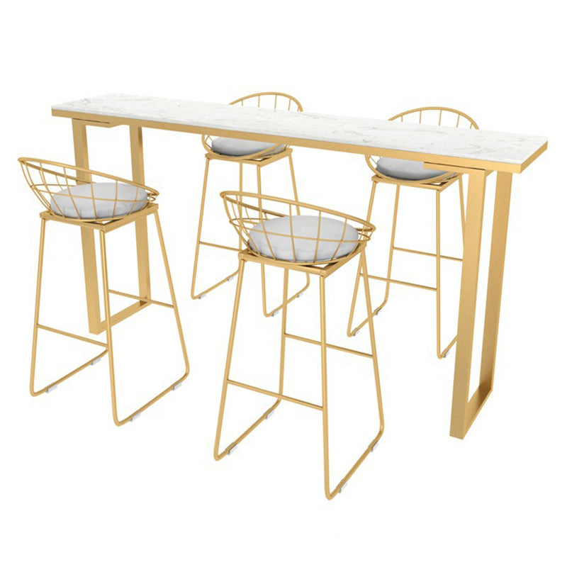 Nordic Style Rectangle Sintered Stone Table Dining Bar Counter Table for Kitchen Without Chairs Clearhalo 'Bar Furniture' 'Bar Tables' 'bar_tables' 'furn' 'furn_bar_tables' 'Furniture' 'furniture_bar_tables' 'Kitchen & Dining Furniture' 4829362