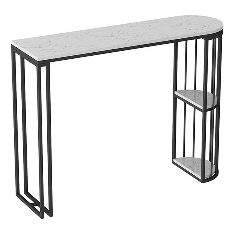 Nordic Style Sintered Stone Table Dining Bar Counter Table for Kitchen Black Marble Clearhalo 'Bar Furniture' 'Bar Tables' 'bar_tables' 'furn' 'furn_bar_tables' 'Furniture' 'furniture_bar_tables' 'Kitchen & Dining Furniture' 4829385